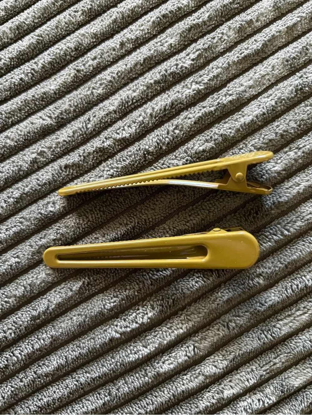 Olive Green Metal Hair Clips - Set of 2